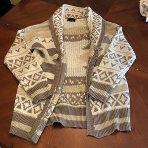Tan and Brown Chunky Cardigan
